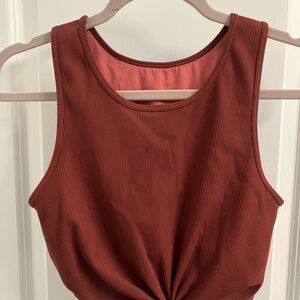 GAP Rust Ribbed Tank Top